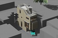 一般的設計建設プロセス・実施設計・完成イメージ確認・鳥瞰パース