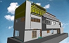 居間ミニキッチン浴室・空中庭園.道路側からの外観｜レンダリング・イラスレーション｜リホーム増築住宅…デザイン注文住宅